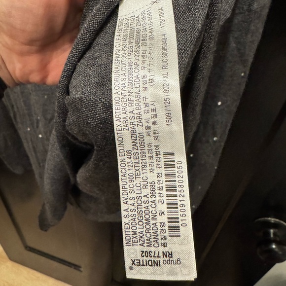 ZARA Charcoal Crystal-Embellished Sweater – XL – Never Worn - Picture 5 of 5